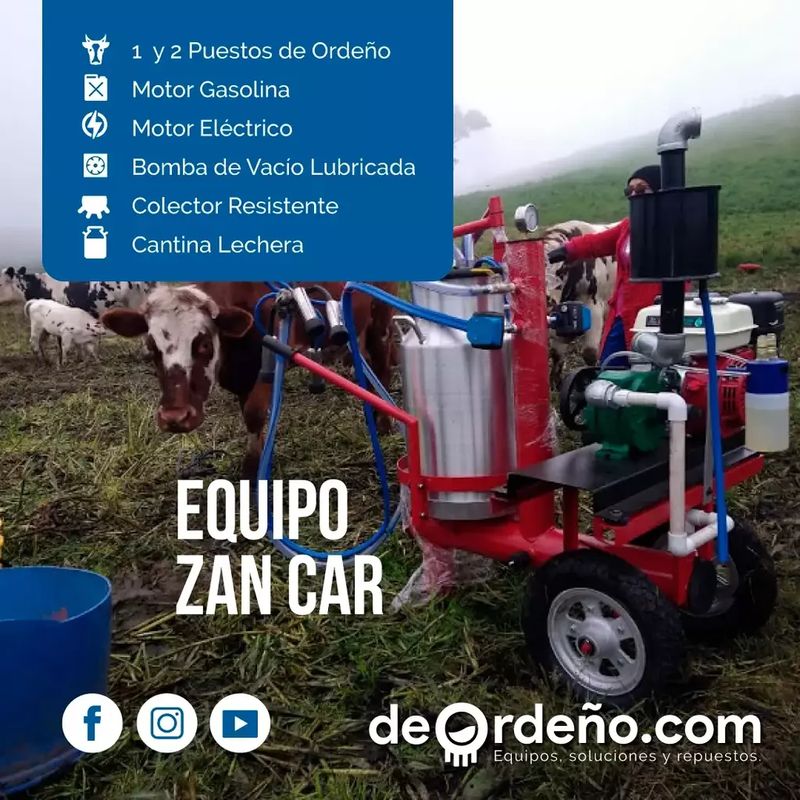 Equipo de Ordeño Zan Car - 1 y 2 puestos — foto 2