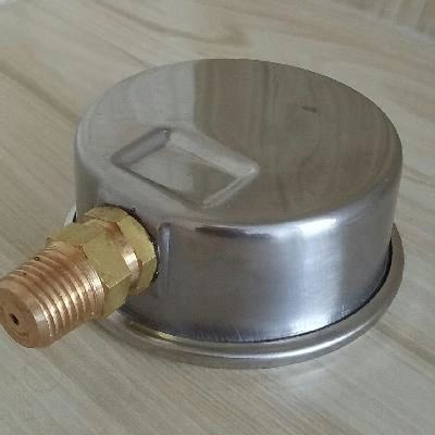 Vacuómetro acero inoxidable a prueba de golpes manómetro de vacío lleno de aceite — foto 2