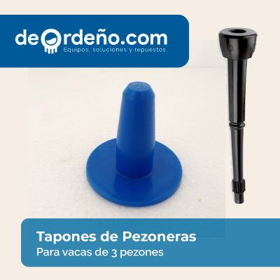 Tapón de pezonera para equipos de ordeño