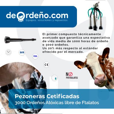 JUEGO DE 4 PEZONERAS. Pezonera de ordeño adapt. a DeLaval 960016-01 / 960000-01 — foto 2